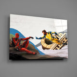 The Creation of Heroes Glass Wall Art || Designer Collection