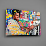 Banksy's Basquiat Glass Wall Art || Designer Collection