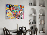 Banksy's Basquiat Glass Wall Art || Designer Collection