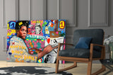 Banksy's Basquiat Glass Wall Art || Designer Collection