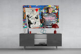 Banksy's Picasso Glass Wall Art || Designer Collection