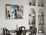 Banksy's Picasso Glass Wall Art || Designer Collection