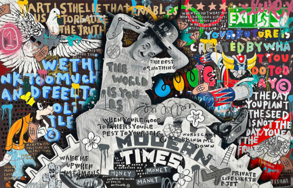 Modern Times Glass Wall Art || Designer Collection