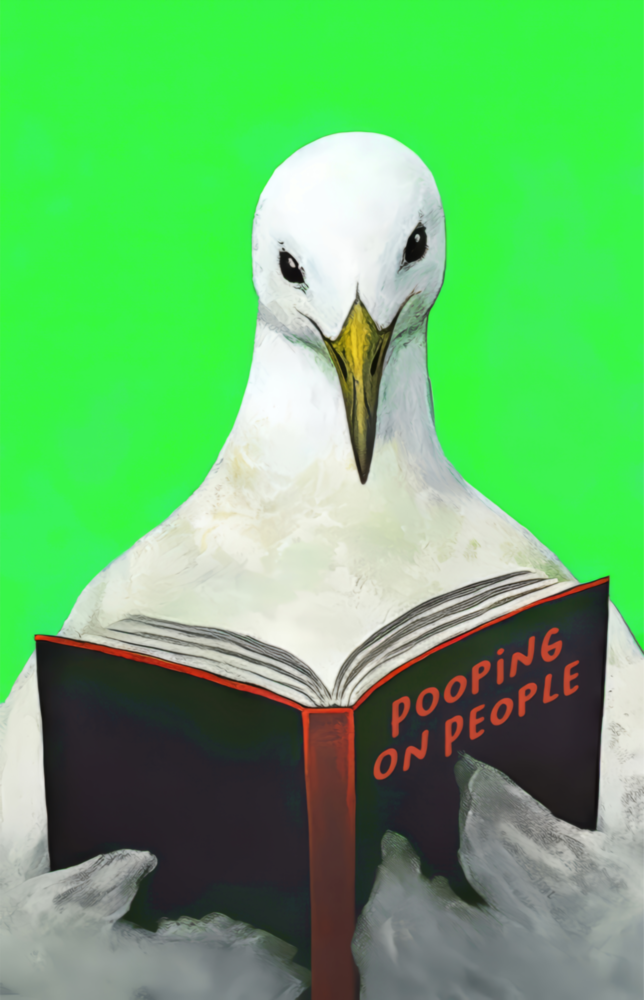 Educated Seagull Glass Wall Art || Designer Collection