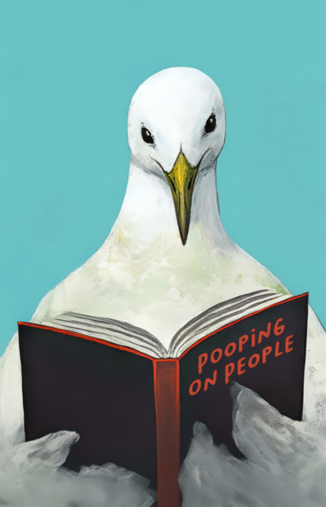 Wise Seagull Glass Wall Art || Designer Collection