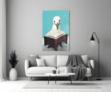 Wise Seagull Glass Wall Art || Designer Collection