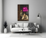 Neon Girl Funny Window Glass Wall Art || Designer Collection