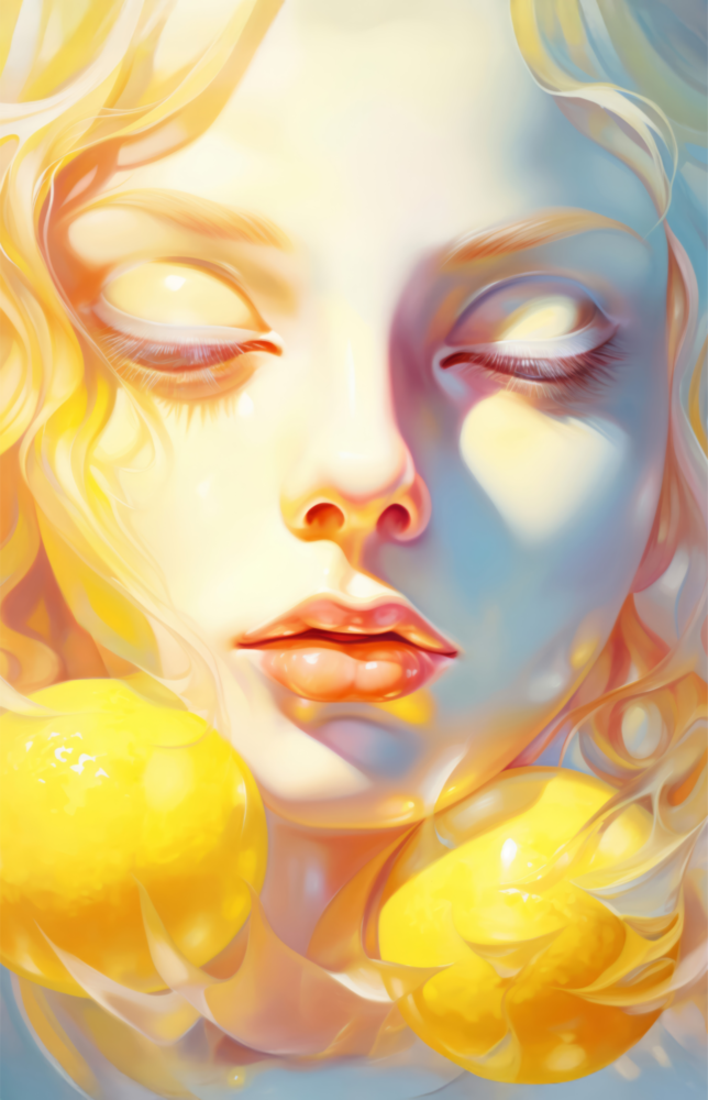 Lemony Dreams Glass Wall Art || Designer Collection