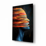 The Face of Colors Glass Wall Art || Designer Collection