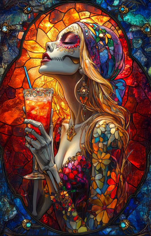 Cocktail of the Dead Glass Wall Art || Designer Collection