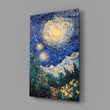 Starry Night Review Glass Wall Art || Designer Collection