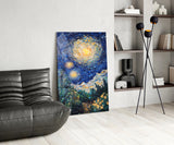 Starry Night Review Glass Wall Art || Designer Collection