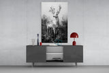 Monochrome Deer Glass Wall Art || Designer Collection
