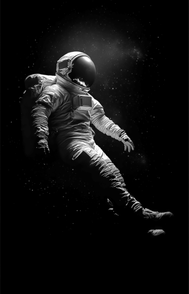 Loneliness in Space Glass Wall Art || Designer Collection