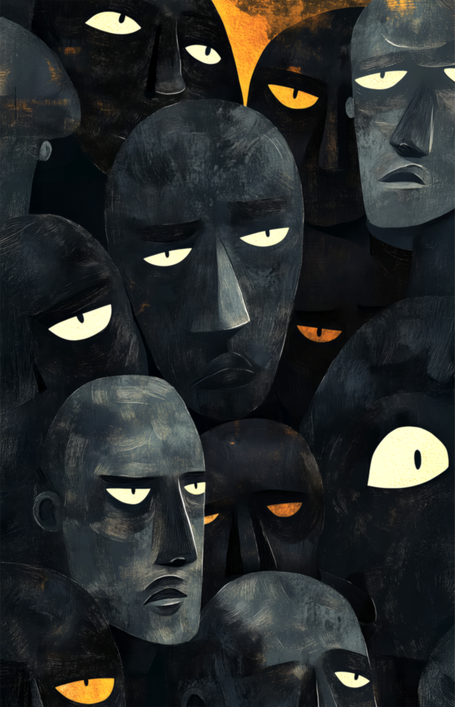 Foreign Faces Glass Wall Art || Designer Collection