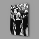 Loneliness in a Crowd Glass Wall Art || Designer Collection