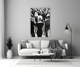 Loneliness in a Crowd Glass Wall Art || Designer Collection