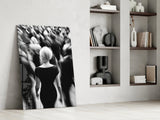 Loneliness in a Crowd Glass Wall Art || Designer Collection