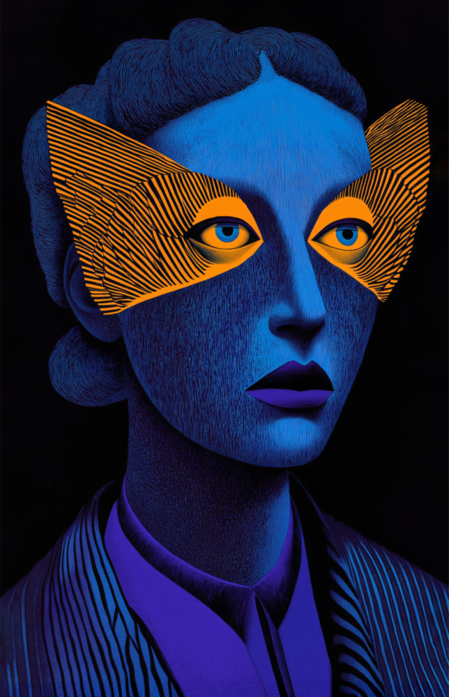 Striped Look Glass Wall Art || Designer Collection