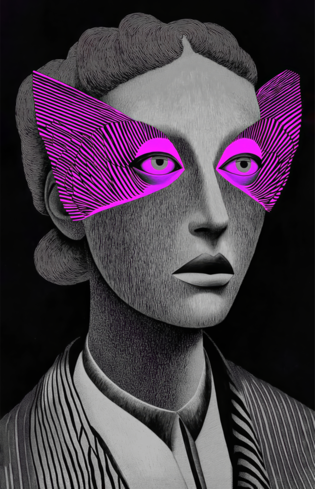 Striped Look Glass Wall Art || Designer Collection