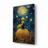 The Little Prince: Starry Night Glass Wall Art || Designer Collection