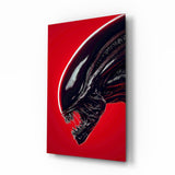 Alien: Red Menace Glass Wall Art || Designer Collection - 72x46 cm