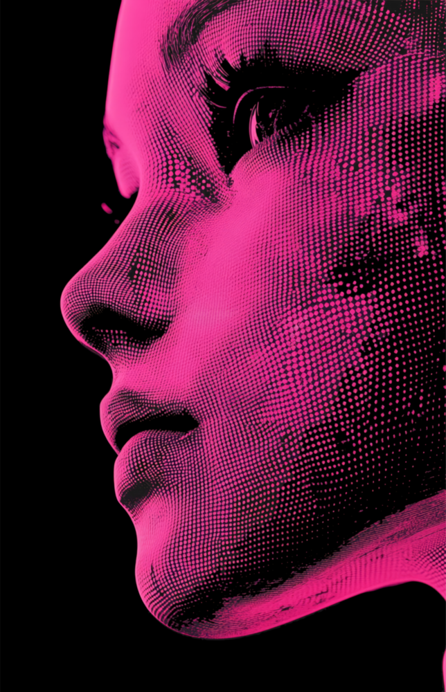 Pink with Dots Glass Wall Art || Designer Collection