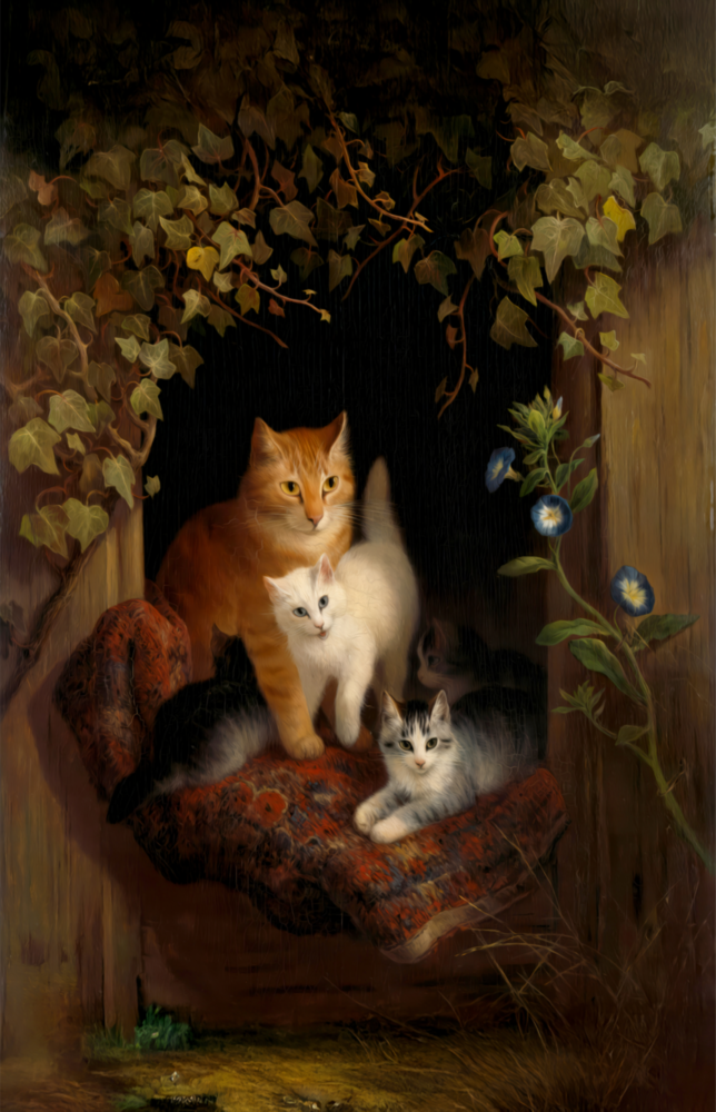 Family in the Window Glass Wall Art || Designer Collection