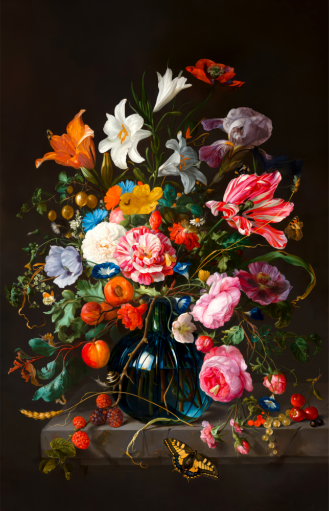 Classical Still Life Glass Wall Art || Designer Collection