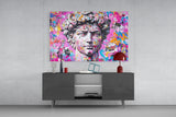 Graffiti David Glass Wall Art || Designer Collection