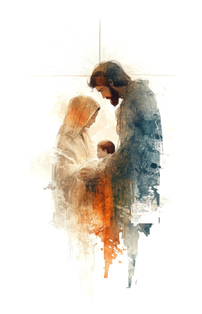 Holy Family Glass Wall Art || Designer Collection