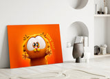Cute Garfield Glass Wall Art || Designer Collection