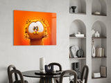 Cute Garfield Glass Wall Art || Designer Collection