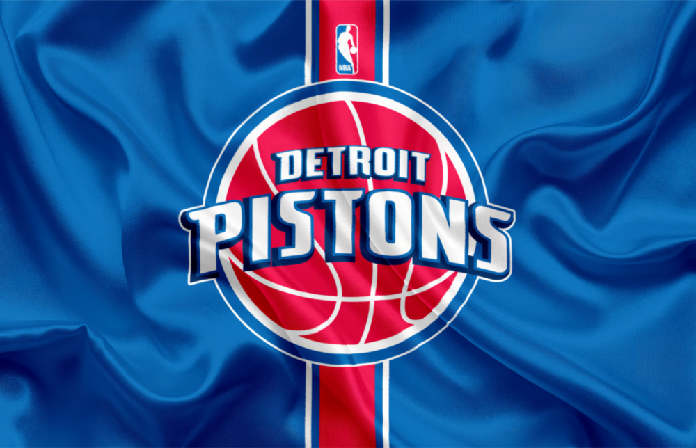 The fluctuating Detroit Pistons Glass Wall Art || Designer Collection