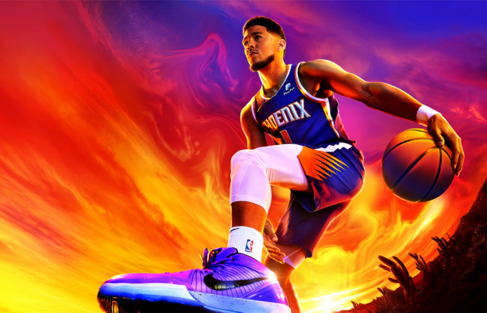 Devin Booker: Rise of the Flames Glass Wall Art || Designer Collection