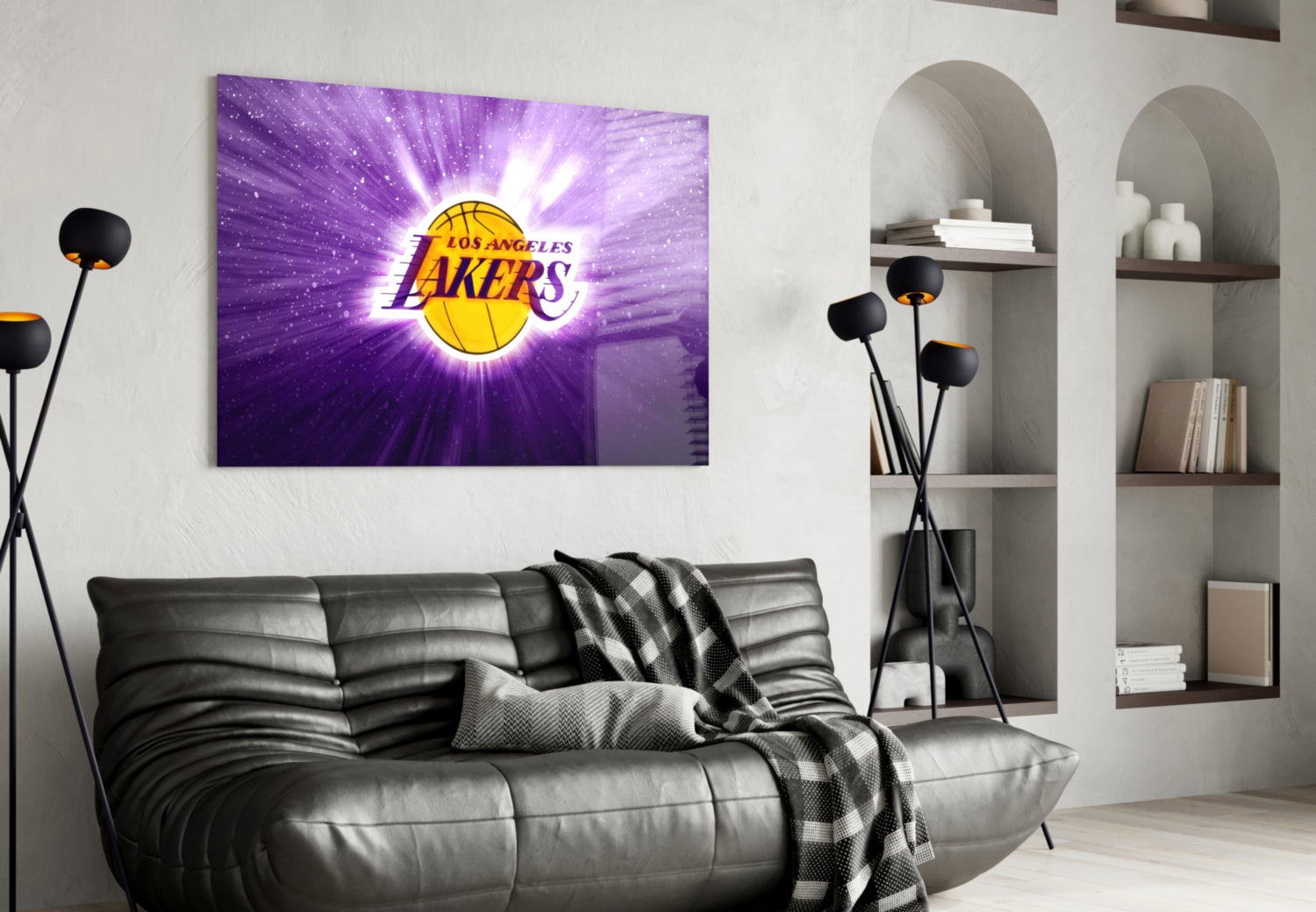 Scarica Lo Sfondo Del Logo La Lakers Viola Brillante - Foto 3