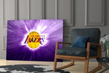 Los Angeles Lakers: Purple Flash  Glass Wall Art || Designer Collection