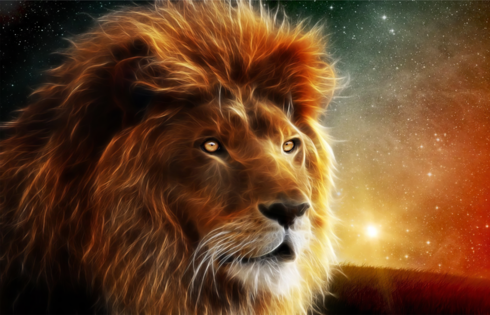 Arte della parete di vetro Leone