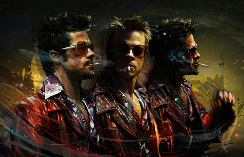 Fight Club-Tyler Durden Glasbild