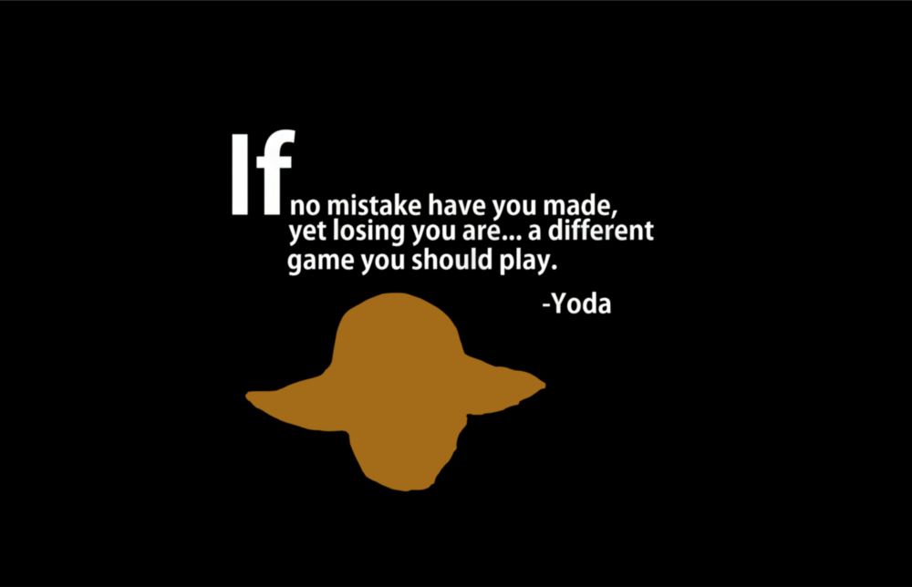 Arte della parete di vetro Parole di Yoda