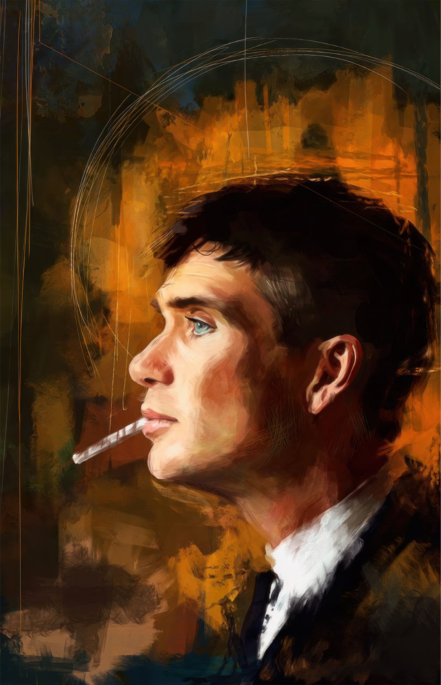 Arte della parete di vetro Peaky Blinders-Thomas Shelby