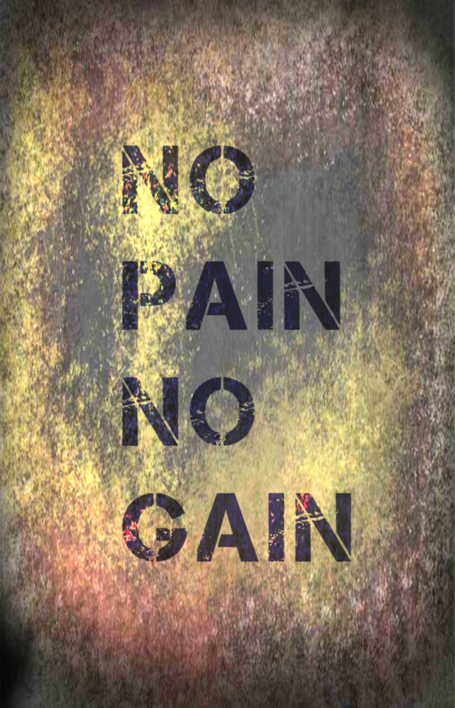 No Pain No Gain Glass Wall Art