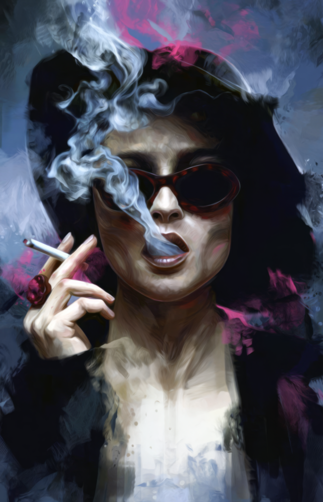 Marla -Sängerin Glasbild