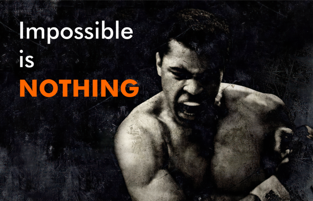 Arte della parete di vetro Muhammad Ali