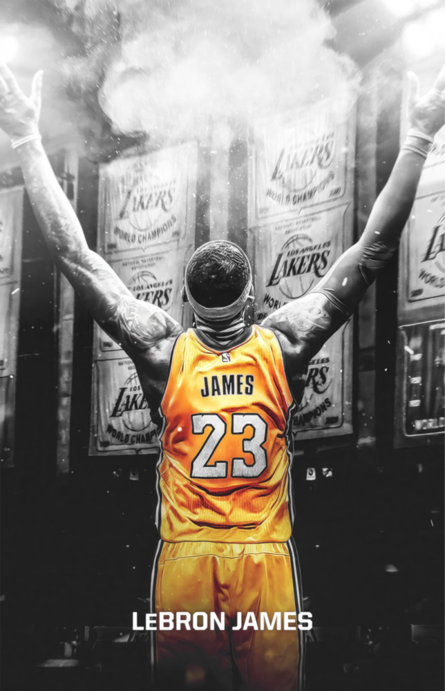 Arte della parete di vetro LeBron James