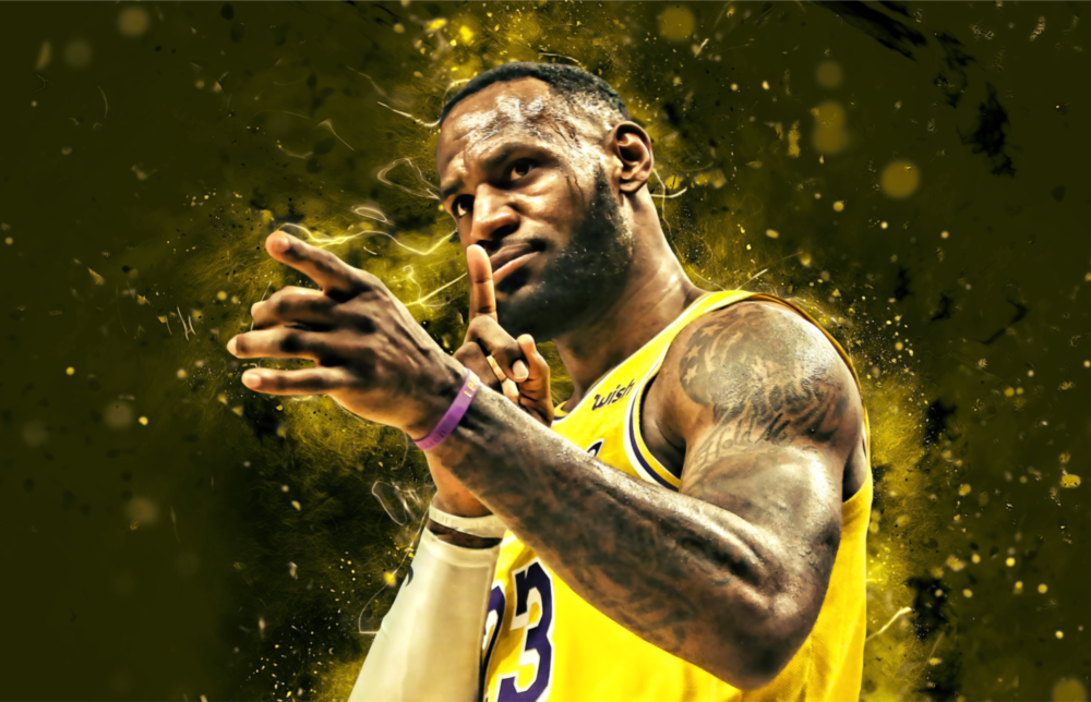 Arte della parete di vetro LeBron James