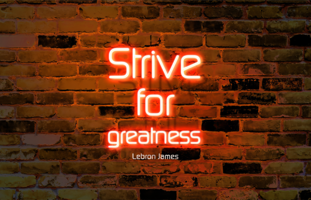 Arte della parete di vetro Parole di LeBron James