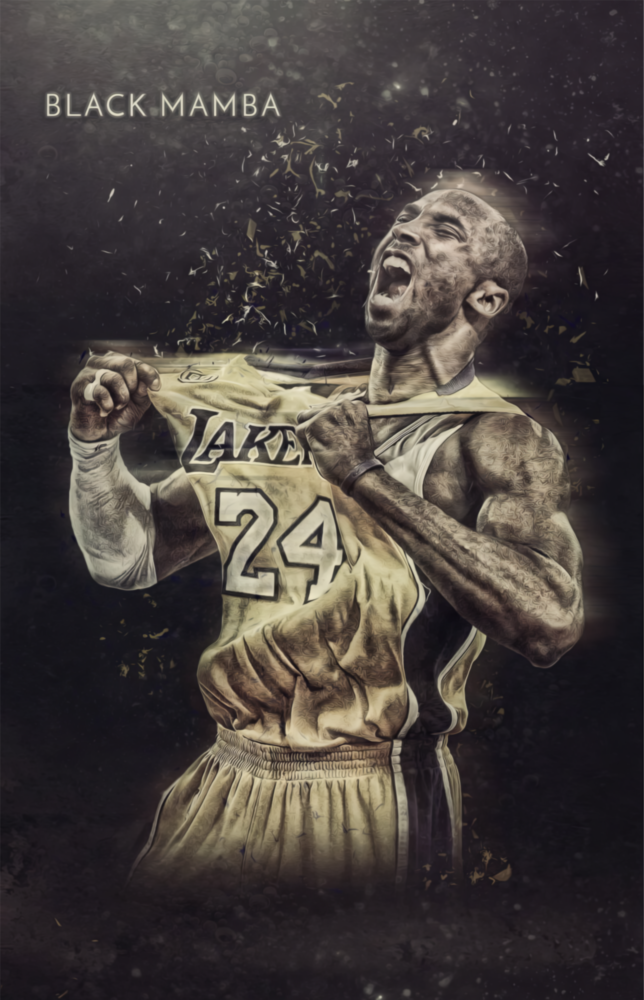 Arte della parete di vetro Kobe Bryant