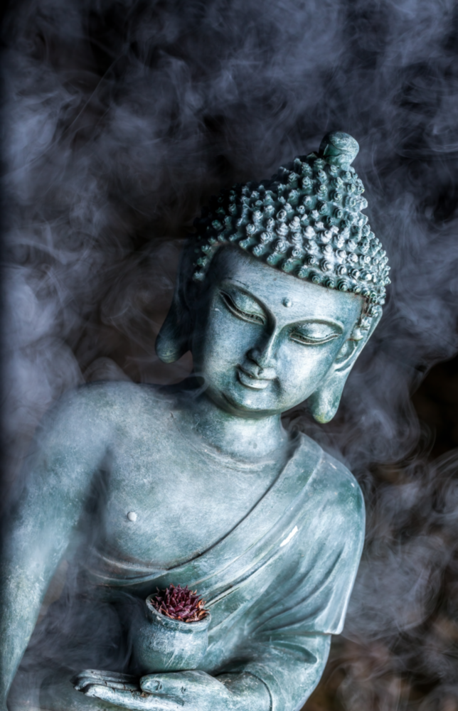 Arte de pared de vidrio de Buddha