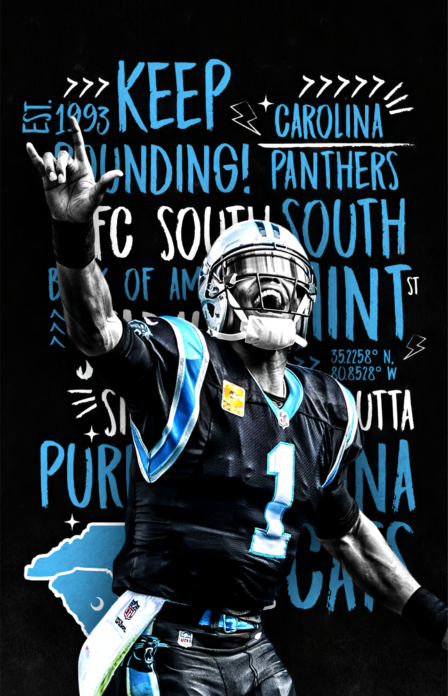 Luke Kuechly Glass Wall Art